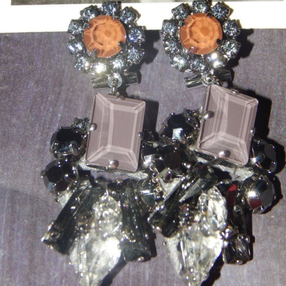 Rada Cadenza Drops Crystal Earrings